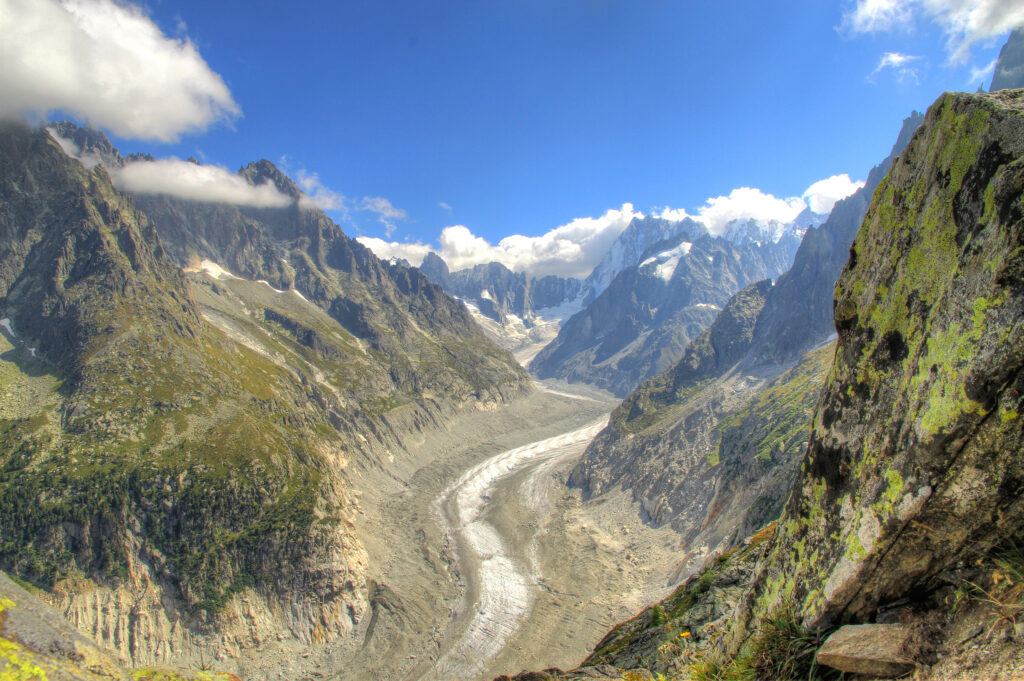Photo of Mer De Glace Glacier Valley in Chamonix region of the French Alps